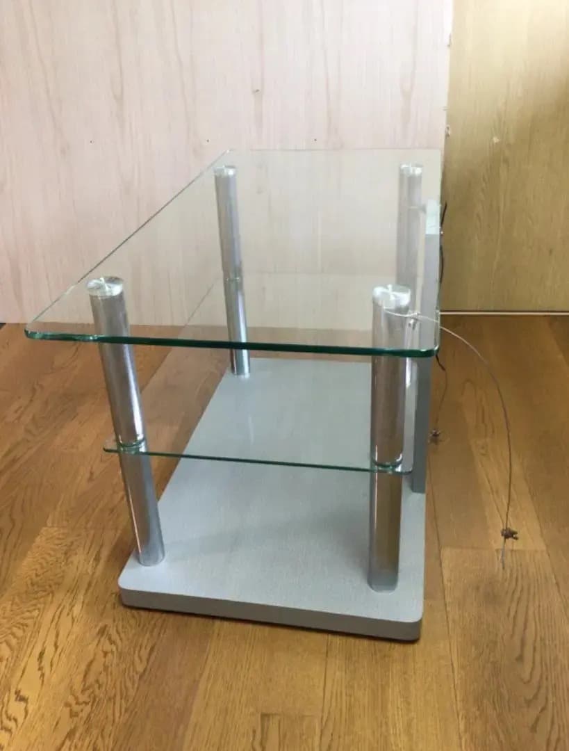 ガラス製　テレビ台　モダン