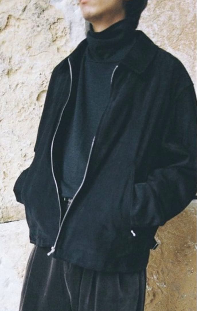 ジャケット・アウター LIDNM SUPER SOFT SHEEP SUEDE ZIP BLACK/M