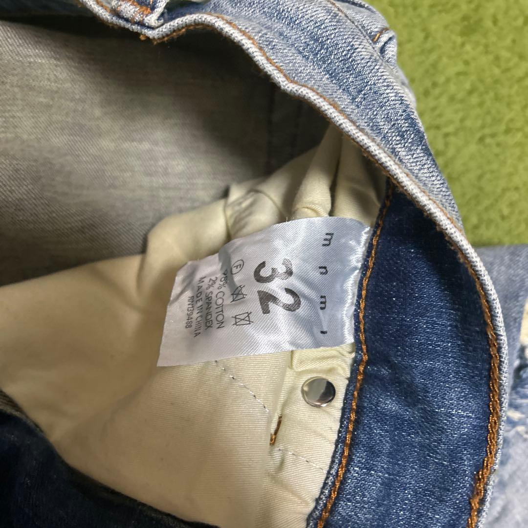 mnmlダメージ加工ジーンズ サイズ32