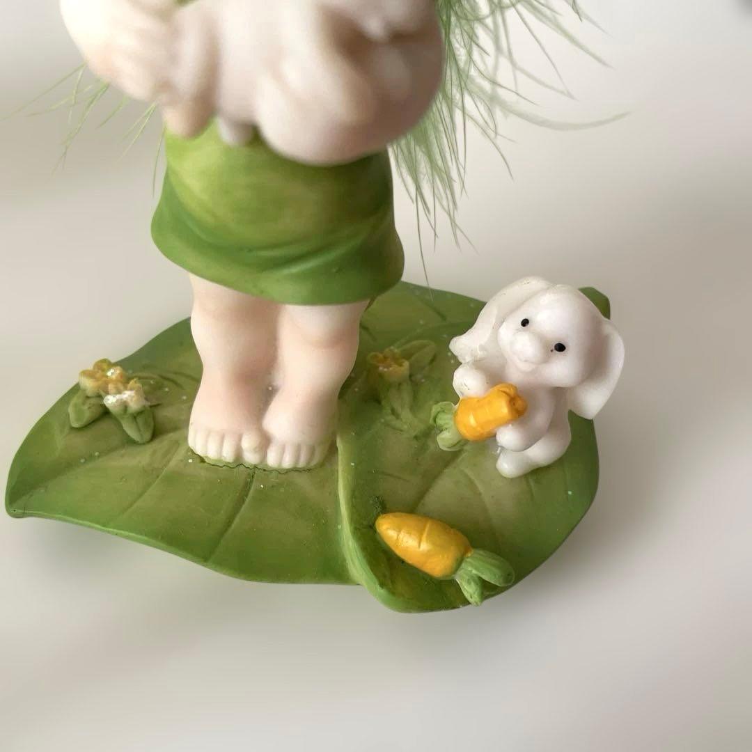 女の子　妖精　動物　置物　インテリア