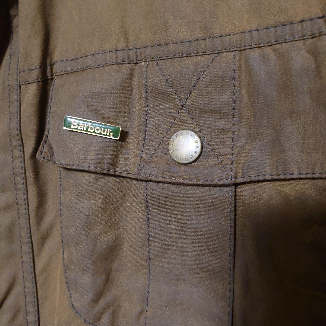 Barbour ブラウンジャケット XL　MWX0827OL71 ピンバッジ付