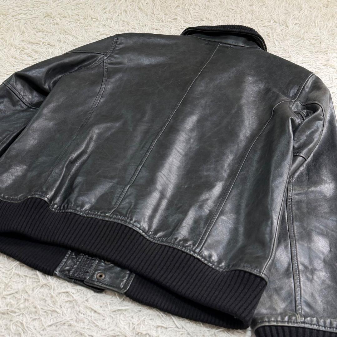 16961✨アヴィレックス XL ホースハイド ミリタリー レザージャケット