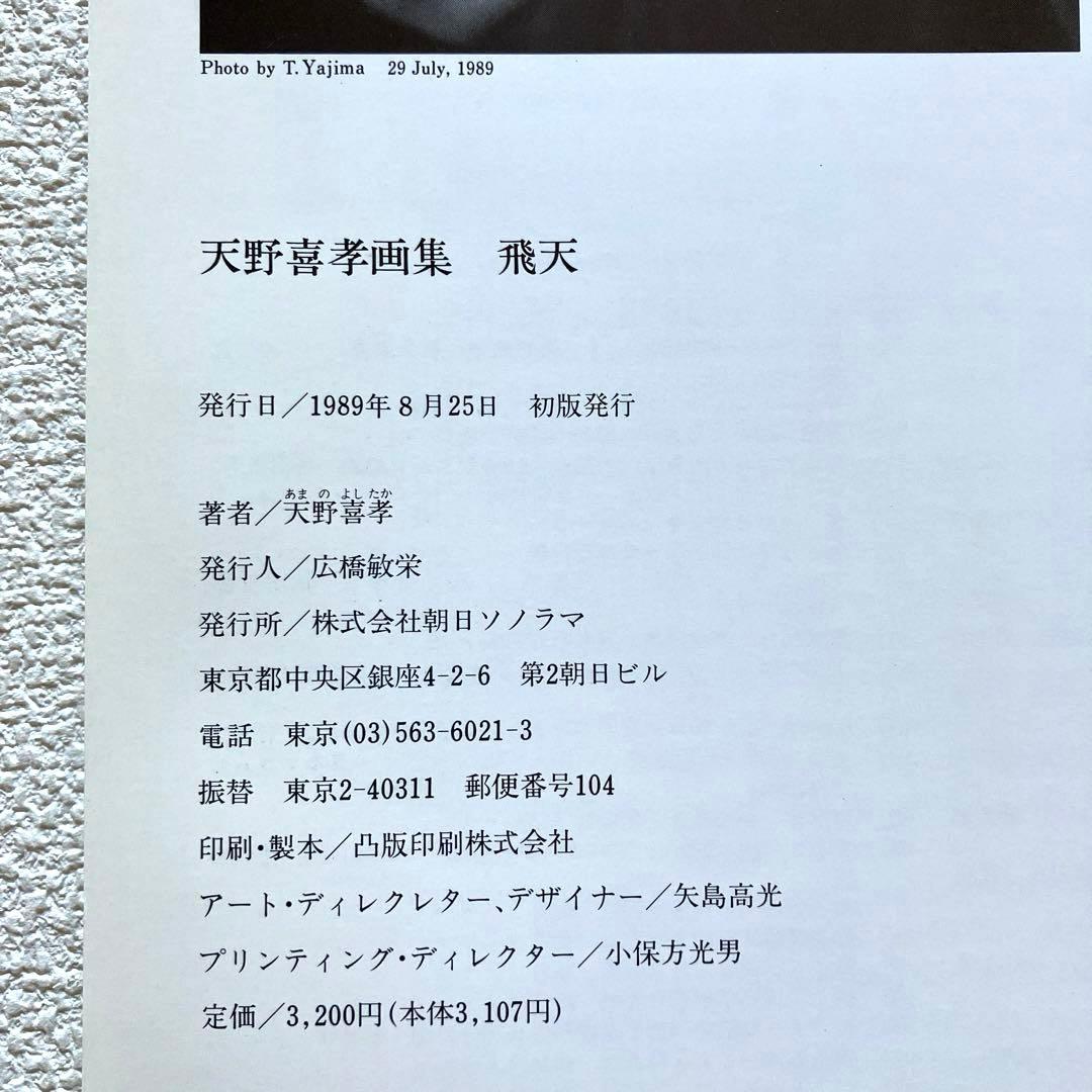 天野喜孝画集　飛天　初版