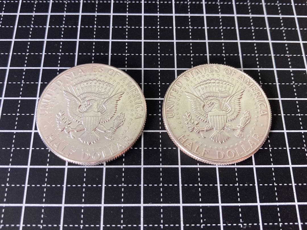 【アメリカ】ケネディハーフダラー銀貨2枚(1964年)