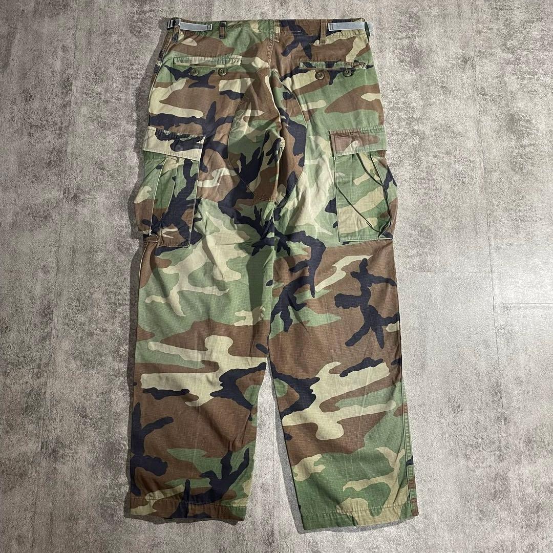 米軍実物US ARMY BDUカーゴパンツ80'sウッドランドカモリップストップ