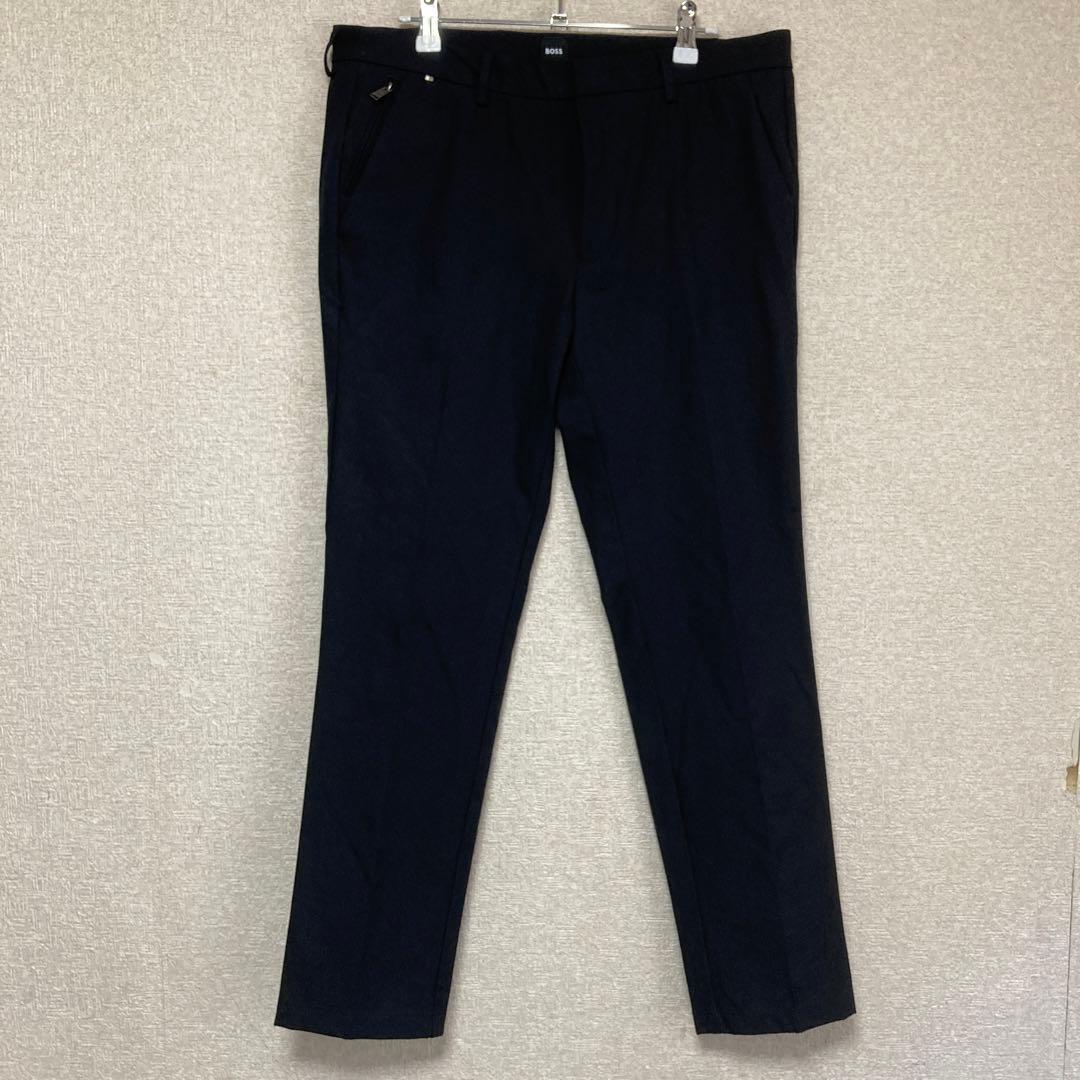 【美品】 BOSSストラクチャード ストレッチコットン スリムフィットチノ