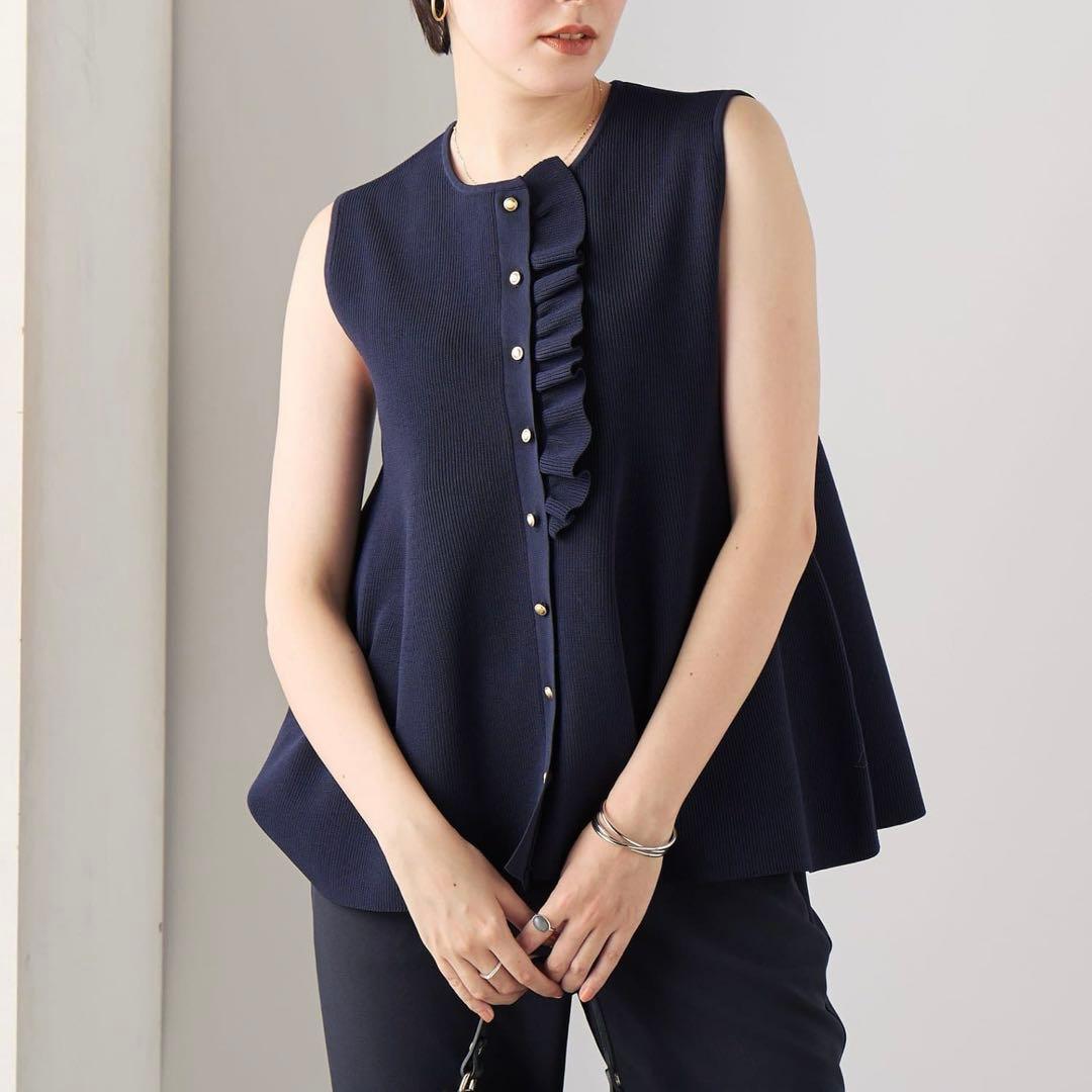 美品 2WAY仕様 フリル付き ペプラムベスト NOLLEY’S