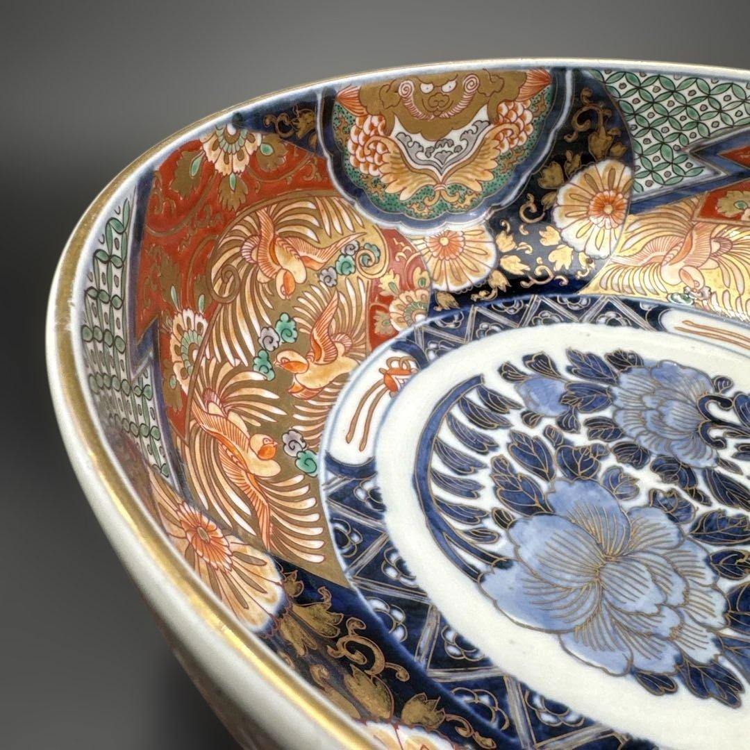 ★ 伊万里 色絵 大鉢 直径27cm 完品 ★