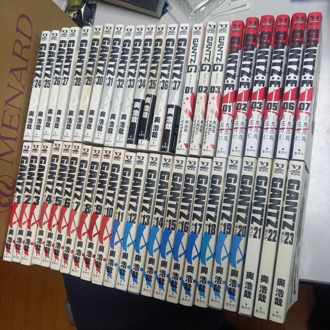 GANTZ全37巻、GANTZ:G全3巻、GANTZ:E1,2,3,5,6,7巻