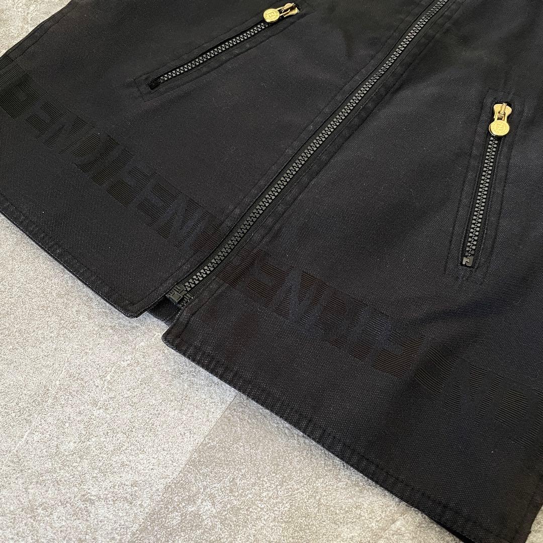 FENDI フェンディ　ロゴ　ジップ　ベスト　レディース　ブラック系　40