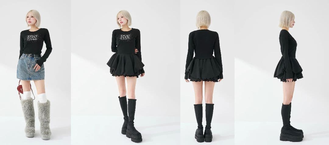 ダーリッチ darich シャイニーDDロゴコンパクトロングTシャツ ホワイト