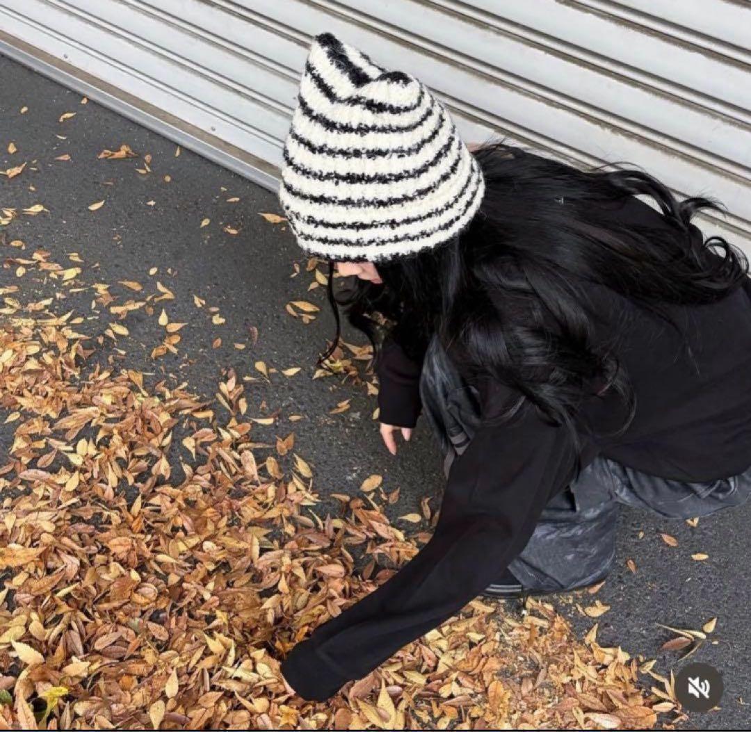 韓国限定 MLB カリナ 猫耳 ミャオン ビーニー ニット帽 aespa【新品】