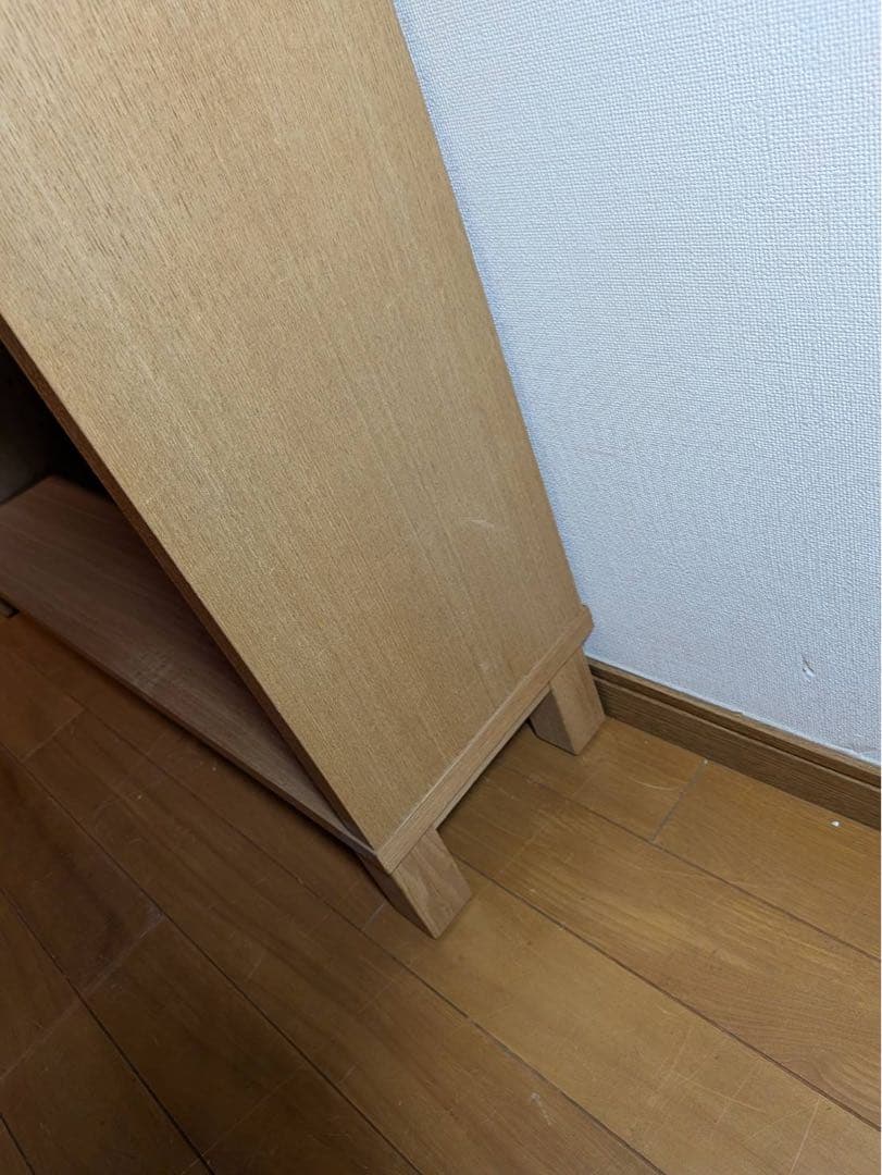 ■送料込■無印 木製シェルフミドルタイプ 21 本棚廃盤 木製棚 タモ材