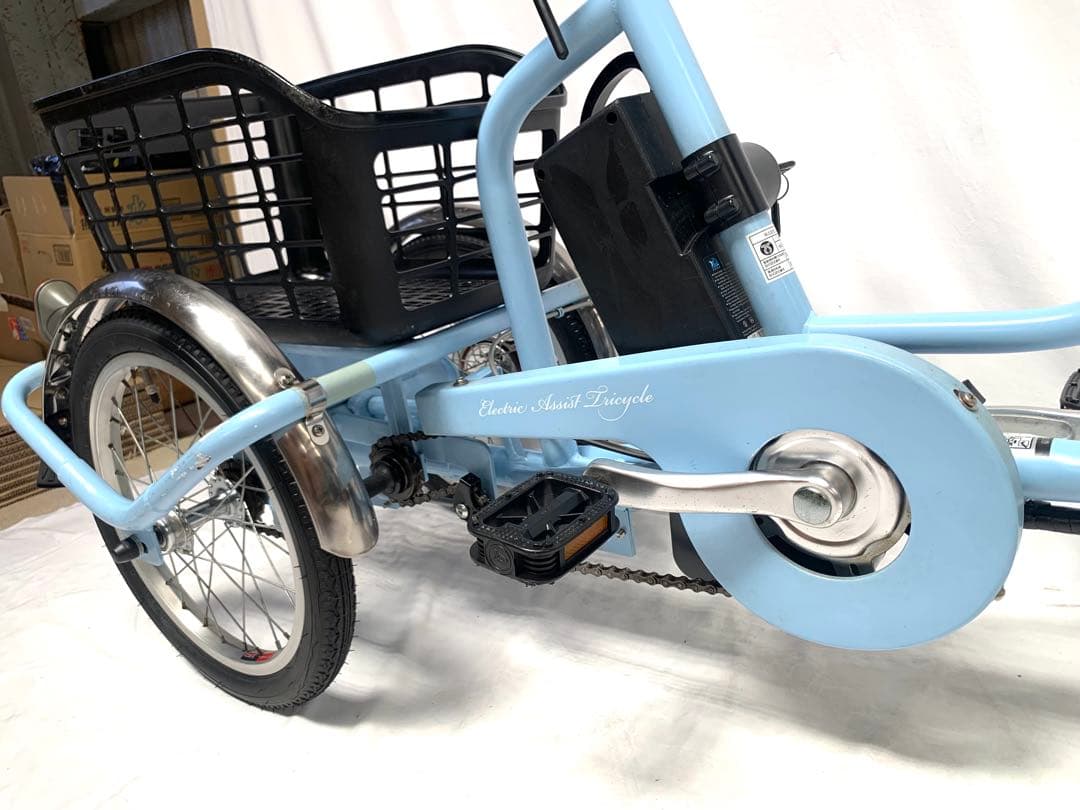 【即乘】送料無料 電動アシスト三輪自転車 新品バッテリセル10Ah 動作確認済