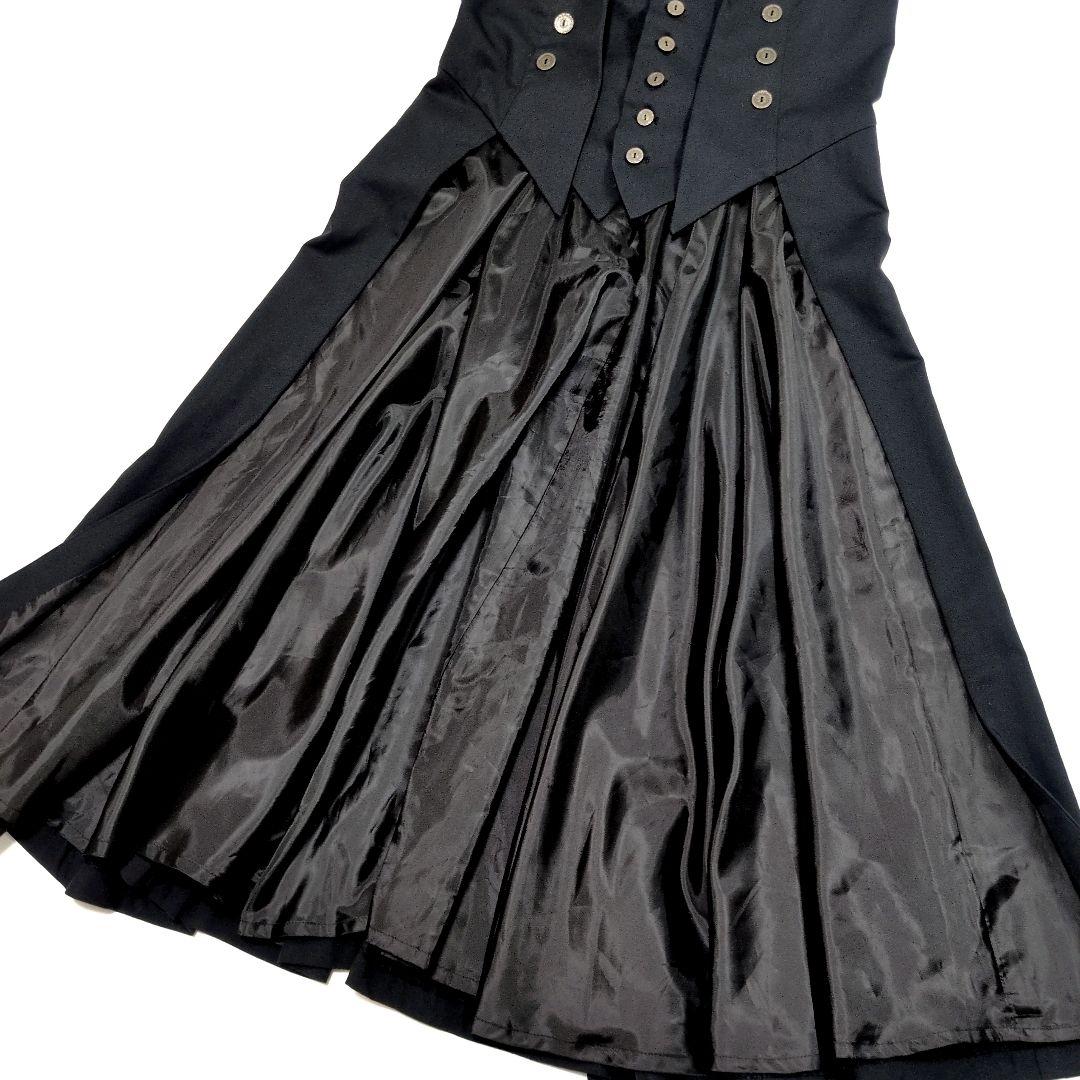 美品✨Atelier BOZ アトリエボズ ロングジレ ベスト ジャケット 黒