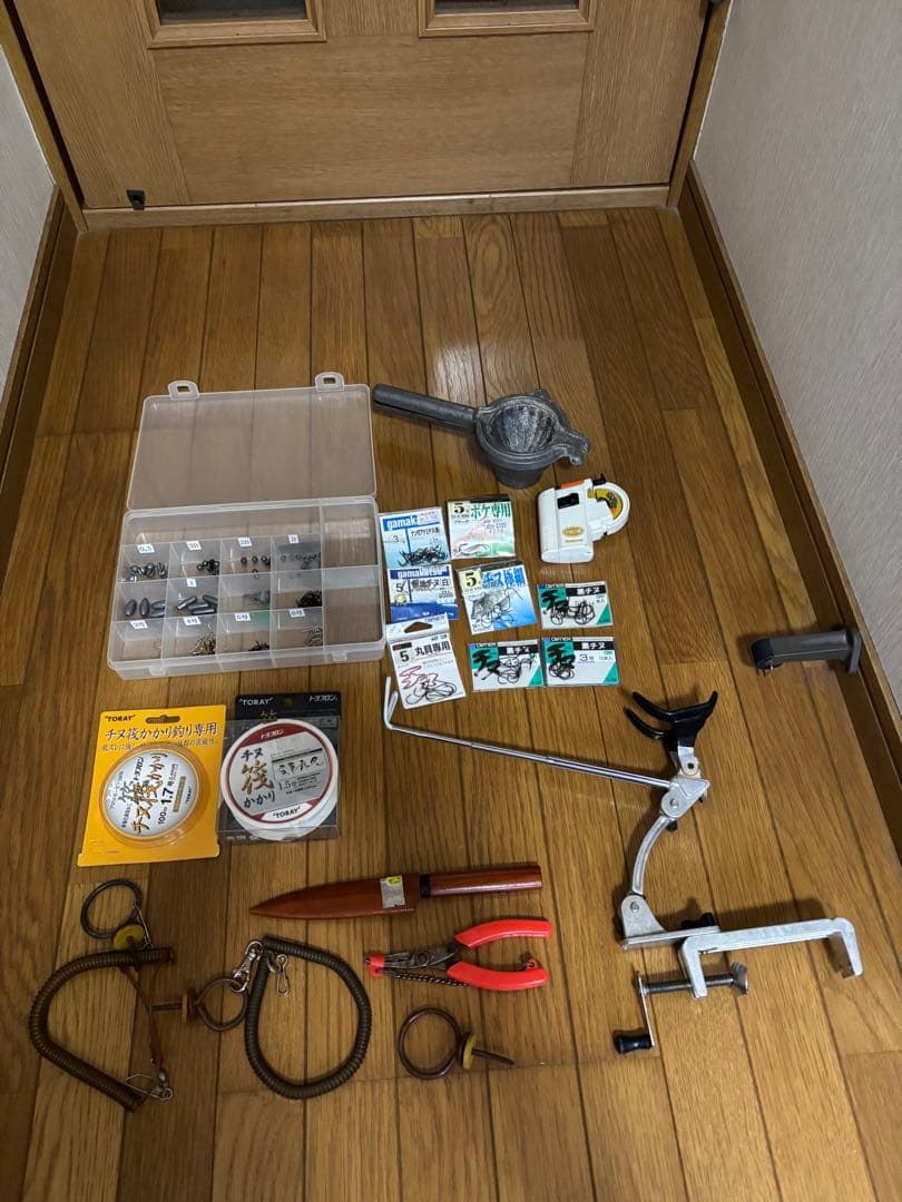 (値下げ）かかり釣り　黒鯛工房、シマノ、道具一式（竿、リール、バック、小物等）