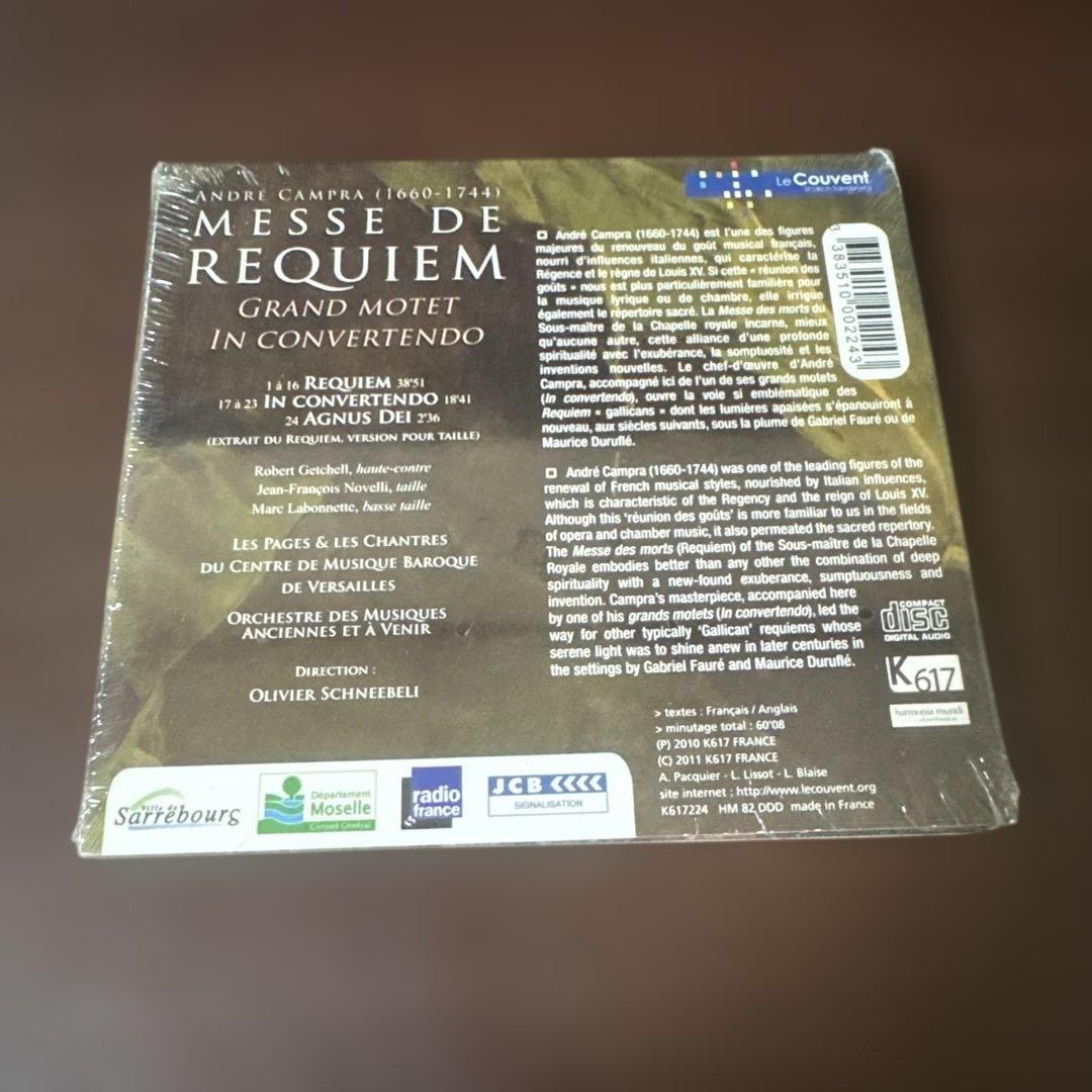 ANDRÉ CAMPRA MESSE DE REQUIEM K617 新品未開封