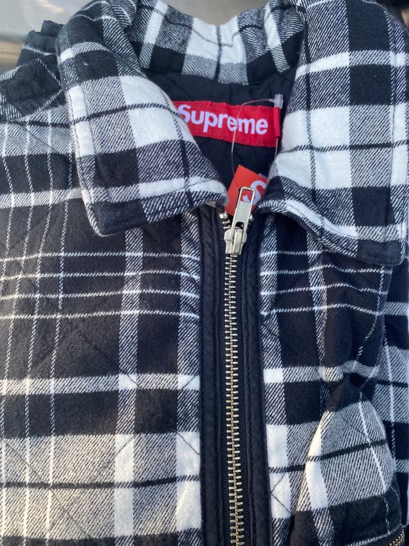 ジャケット・アウター Supreme Quilted Flannel Zip Up Shirt