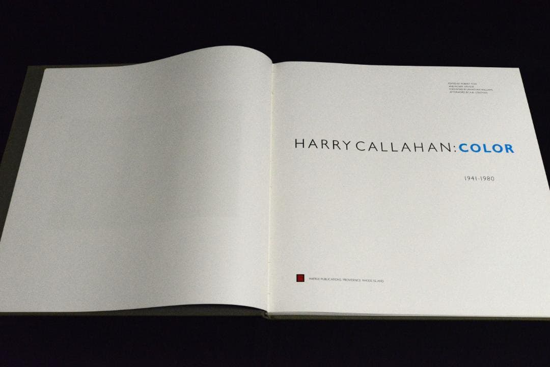 【Harry Callahan：color, 1941-1980】1980年初版