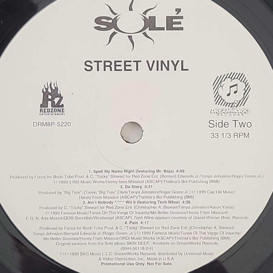 ★ＵＳオリジナル盤プロモ★『STREET VINYL』Solé (ソレイ)