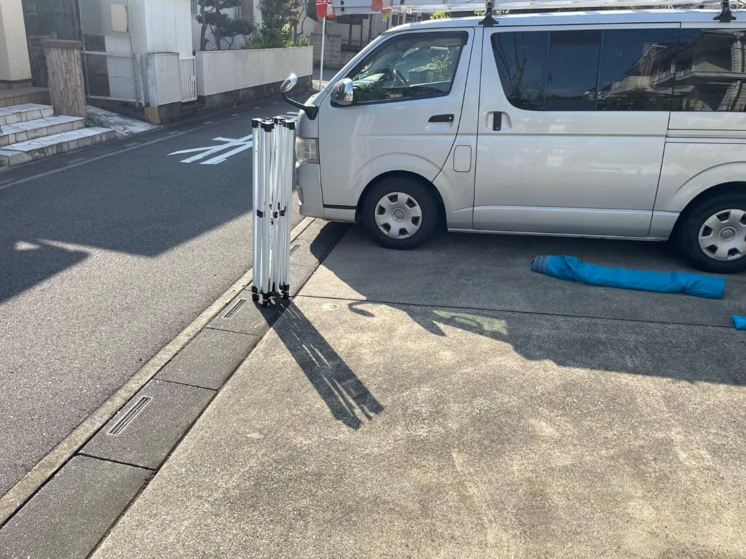 『夏らしい青いタープ/四角タープ』2段階高さ調節/収納バッグ付/簡単組立・収納
