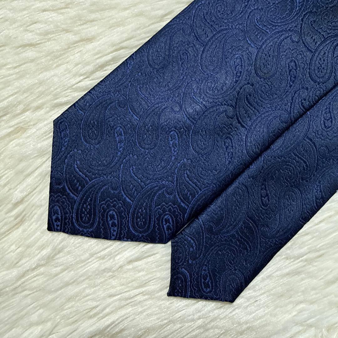 【美品】Lanvin ネクタイ　高級シルク　ランバン　ペイズリー