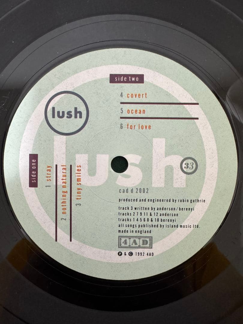 LUSH レコード　10inch