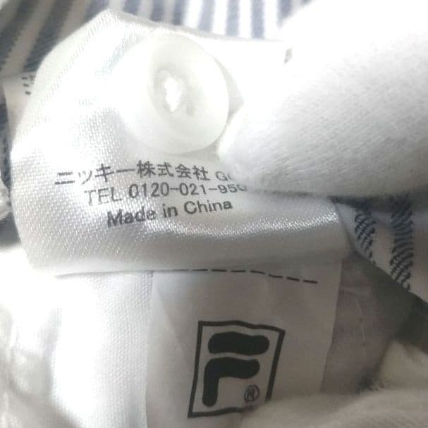 FILA GOLF フィラゴルフ　ウェア　シャツワンピース　ストライプロゴ LL