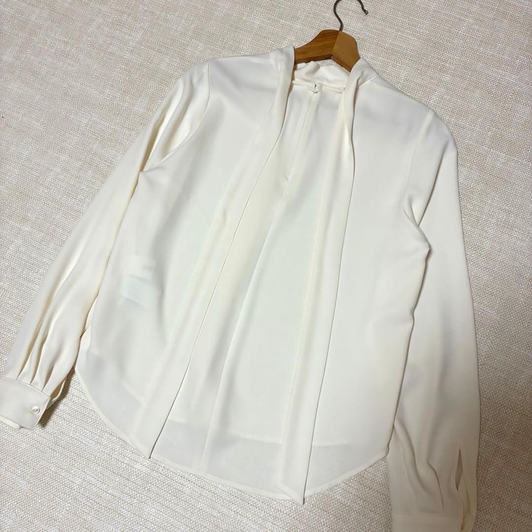 SOEJU ソージュ サテン バック リボン ロングスリーブ ブラウス Mサイズ