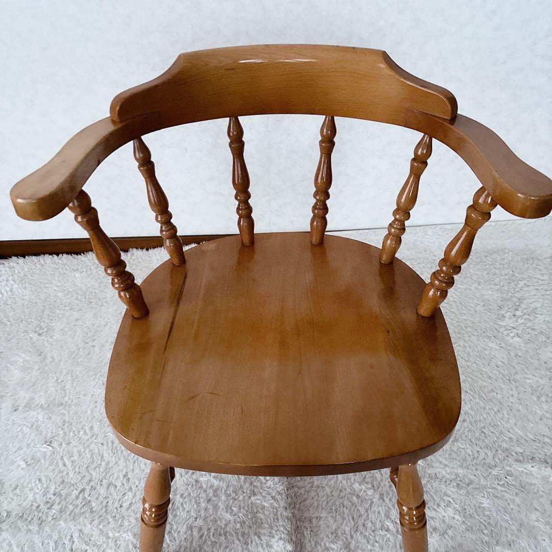 美品】天然木 キャプテンチェア ダイニングチェア 北欧