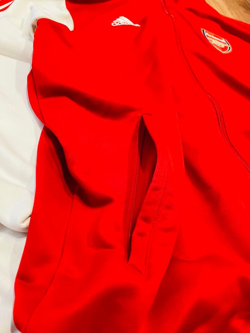 アーセナル adidas トラックジャケット 赤白 古着　XL