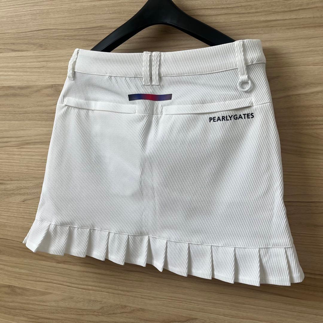 新品★46,200円 パーリーゲイツ ゴルフセットアップ ハイネック＆スカート白