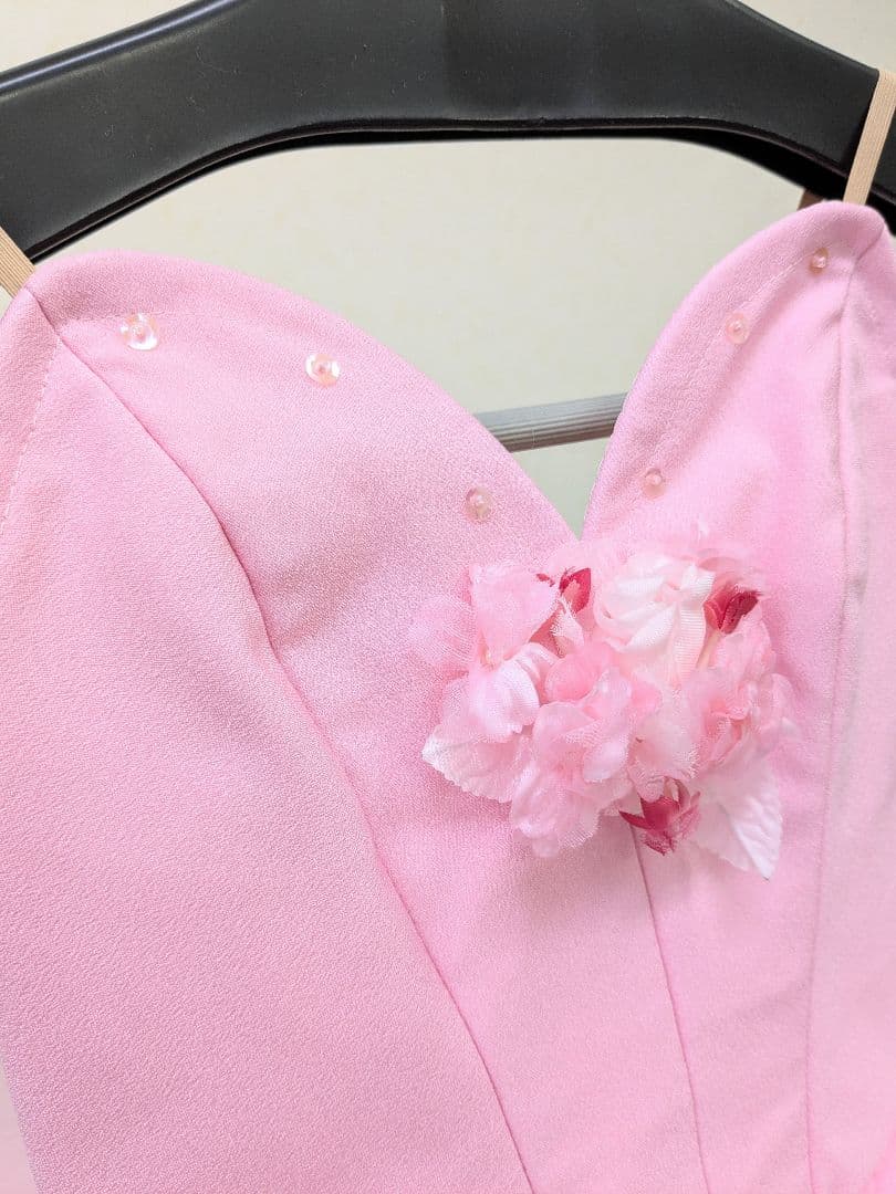 バレエ衣裳/ジュニア 頭飾り付き ピンク 花の精 8着セット