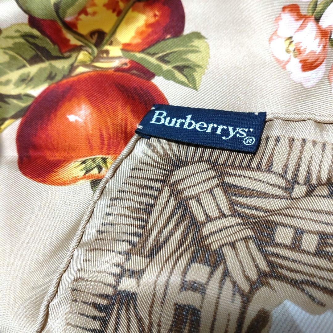 Burberrys バーバリーズ シルクスカーフ アップル　ベージュ　レア柄美品