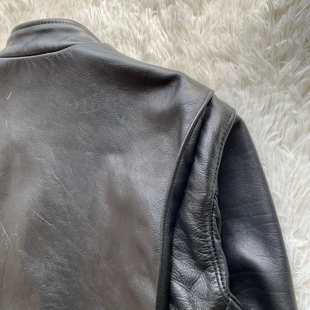 人気✨schott 641 レザージャケット　シングルライダース　本革　40 黒