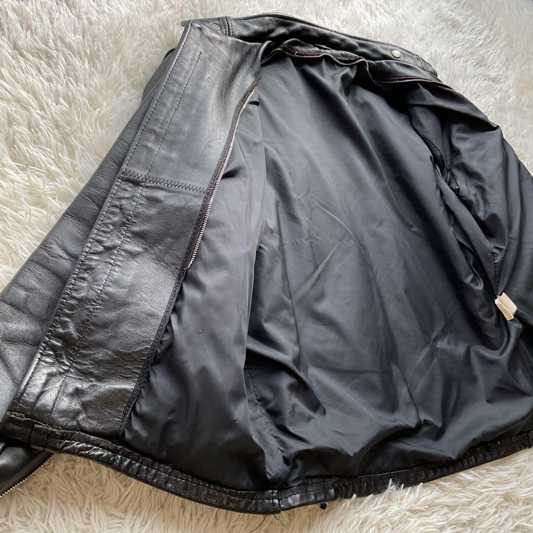 人気✨schott 641 レザージャケット　シングルライダース　本革　40 黒