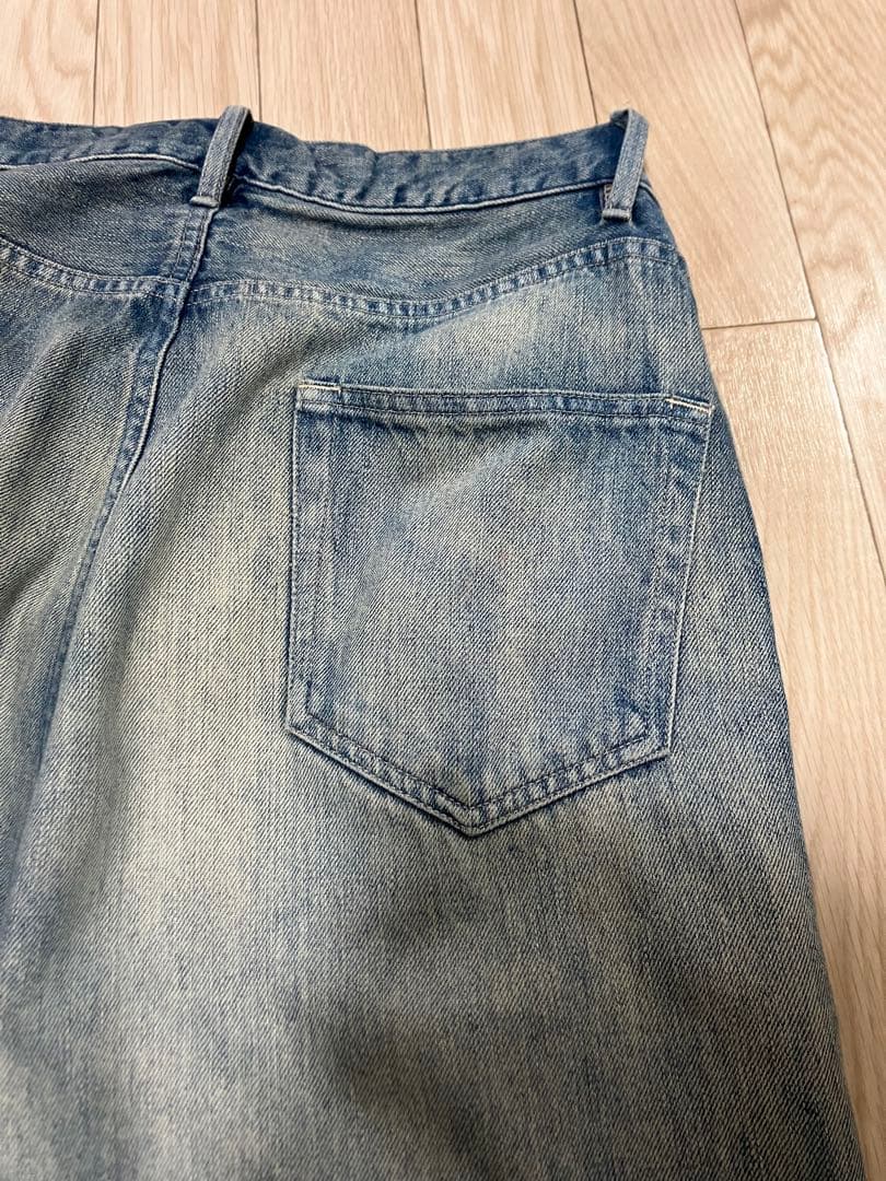 オーラリー/Selvedge Faded Light Denim Pants