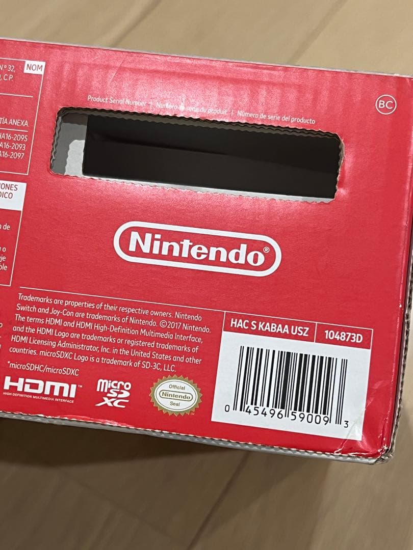 初期型 Nintendo Switch 本体のみ 箱付き 未対策機の可能性あり