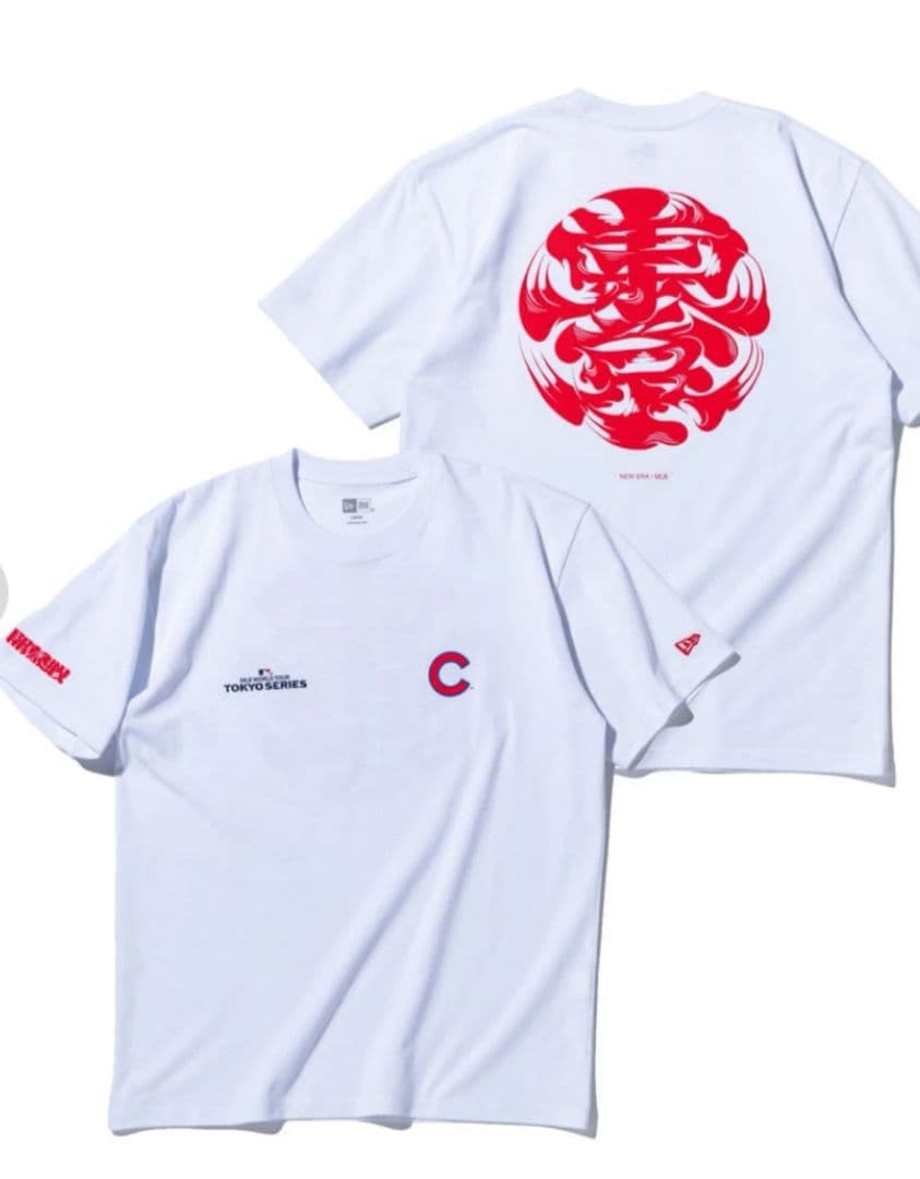 【大特価☆】サイズM☆MLB 東京開幕戦 Tシャツ ニューエラ 白 カブス