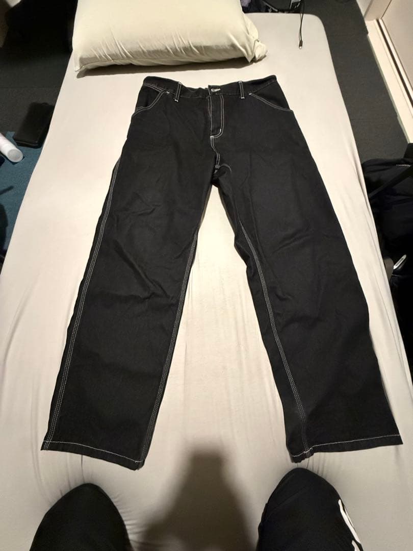 Carhartt ブラック ストレートカットパンツ 34/32 インチ