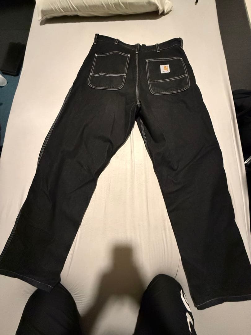 Carhartt ブラック ストレートカットパンツ 34/32 インチ