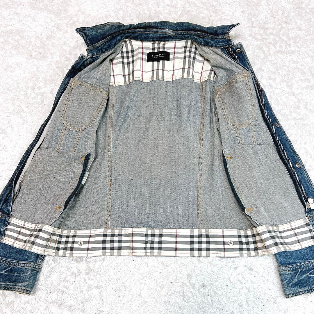 BURBERRY BLACK LABEL デニムジャケット ホースロゴ刺繍 M