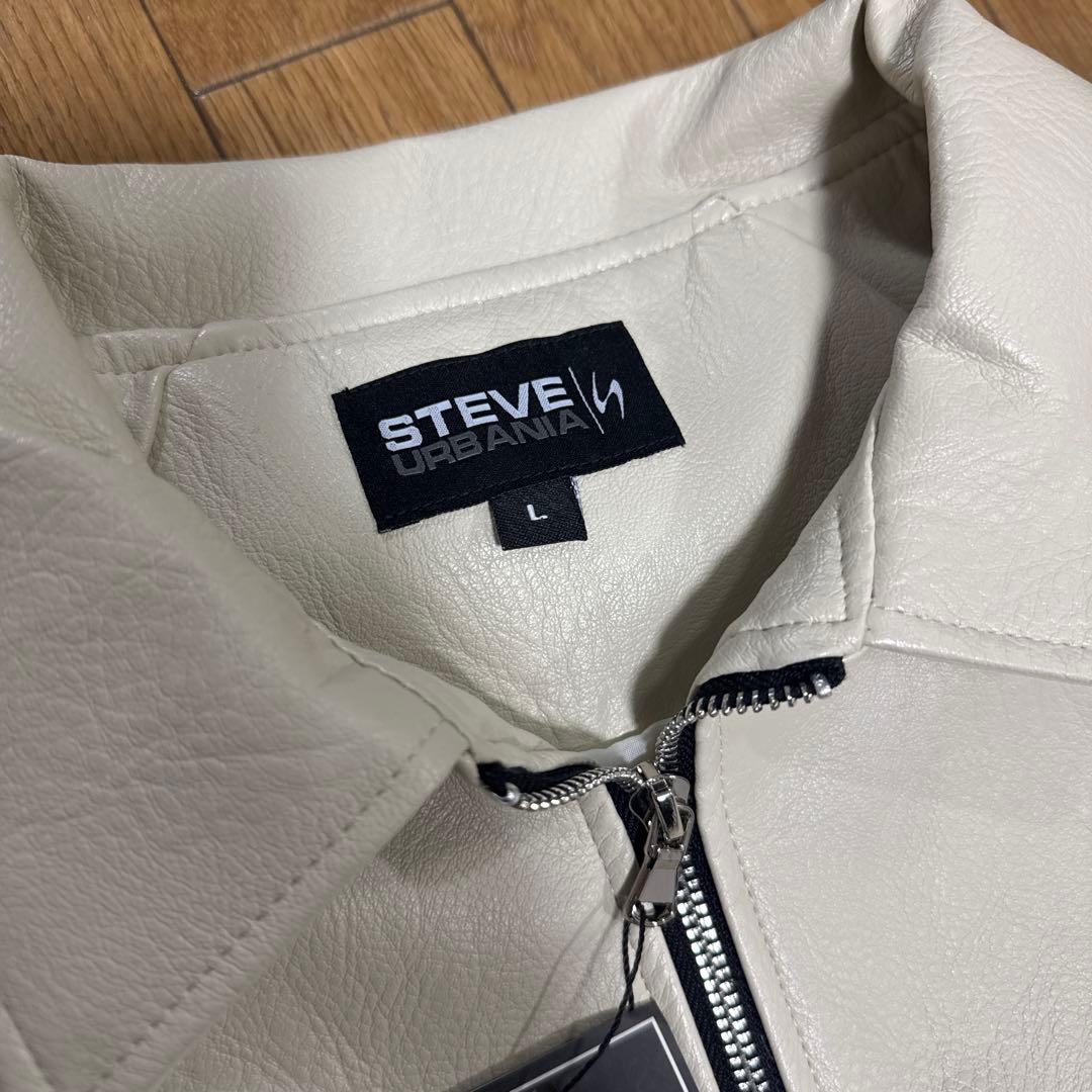 STEVE URBANA レザージャケット Lサイズ ホワイト