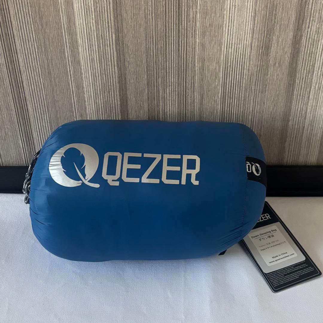 【新品未使用❣️】QEZER ダウン寝袋 コンパクト マミー型 QDM-400