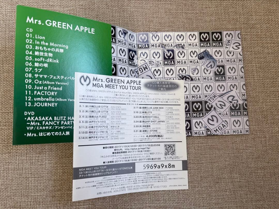 Mrs. GREEN APPLE 2nd アルバム 初期限定版 シリアルNO付￼