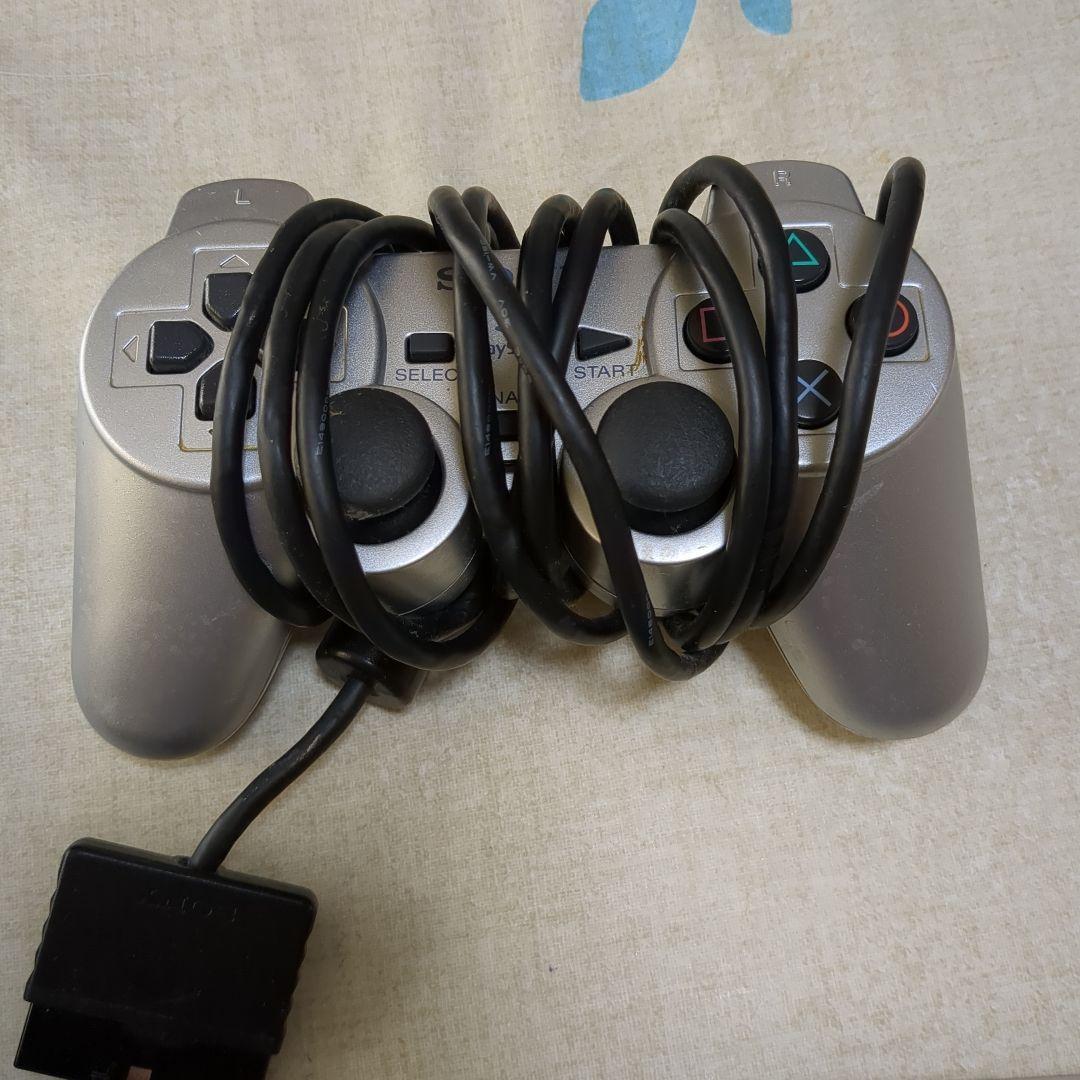 プレステ2本体、コントローラ、メモリーカード3枚