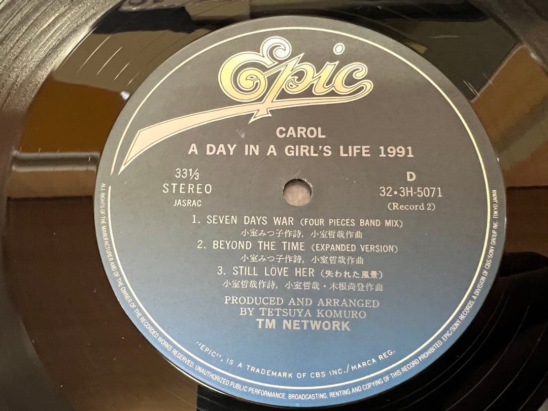 TM NETWORK CAROL 2LP 邦楽レコード 32・3H-5070