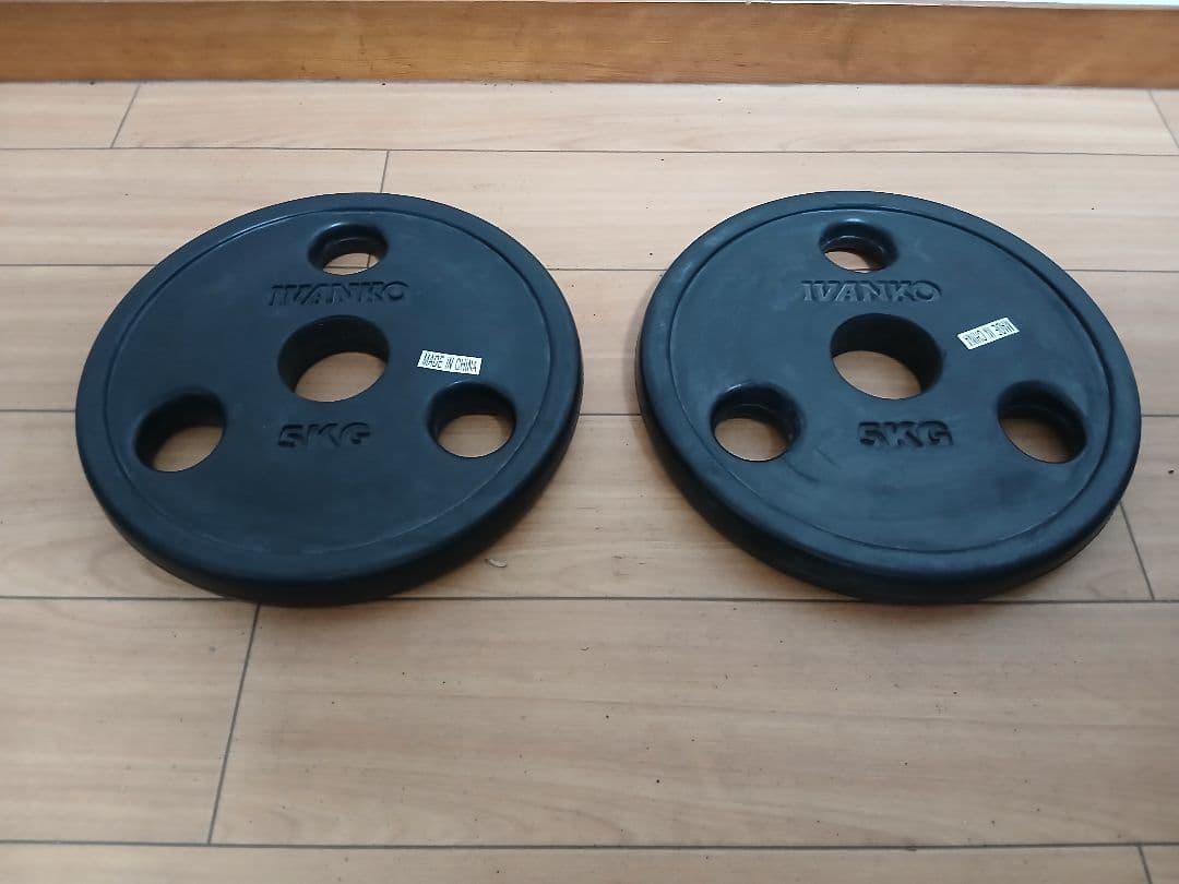 IVANKO イヴァンコ 径50mmオリンピックラバープレート 5kg×2枚