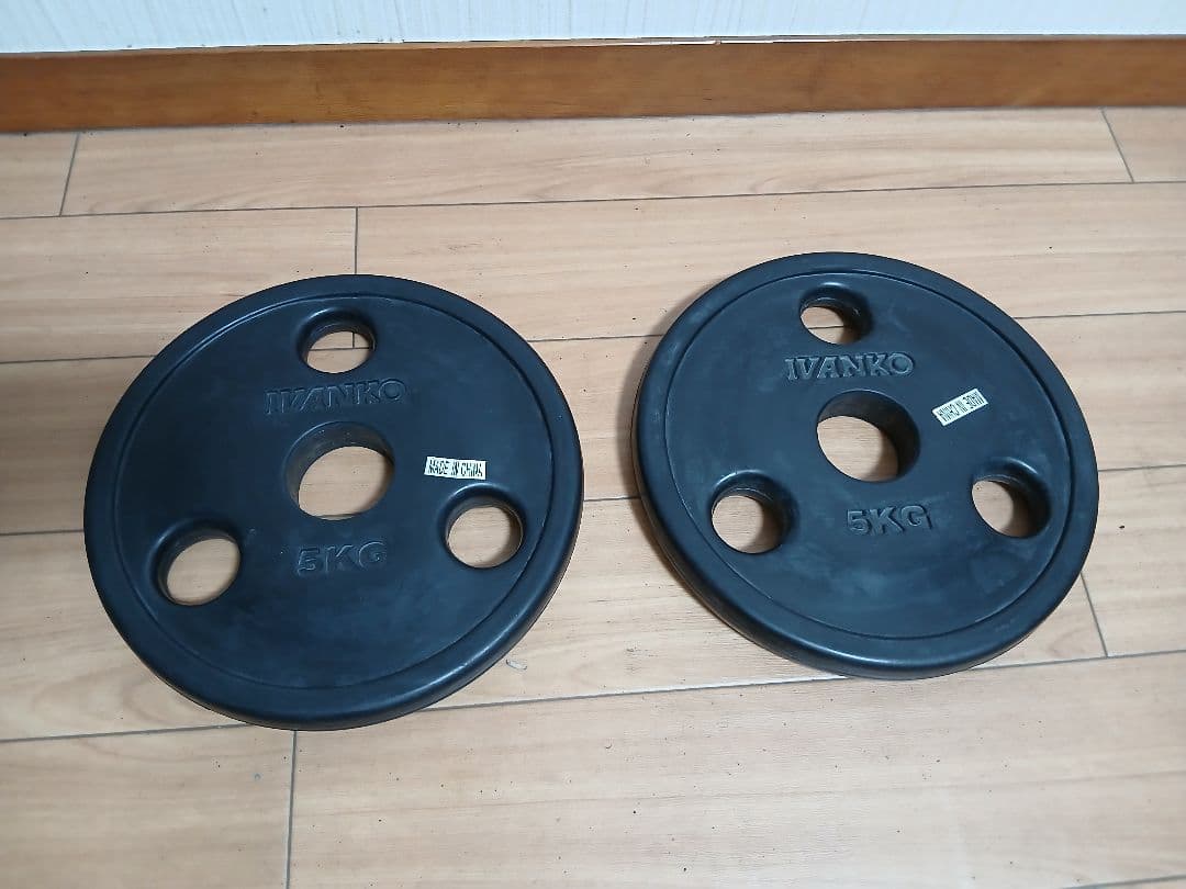 IVANKO イヴァンコ 径50mmオリンピックラバープレート 5kg×2枚