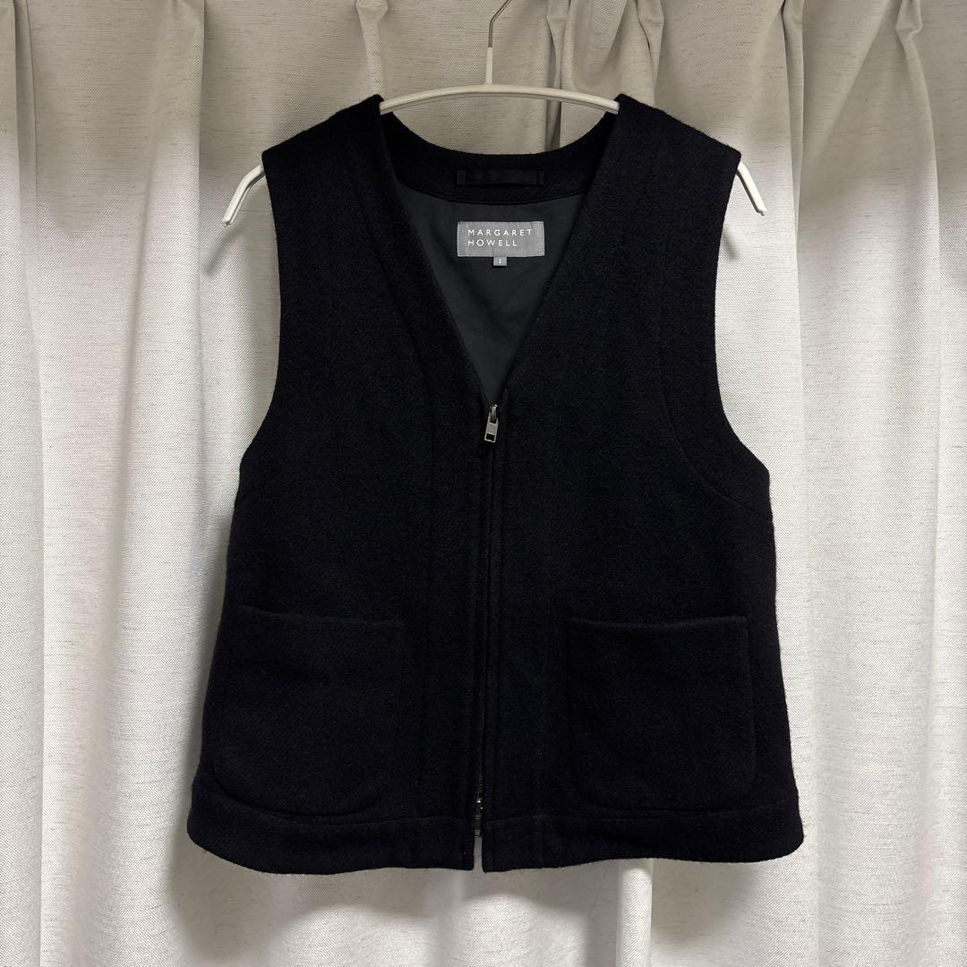 24AW/SHETLAND MERINO WOOL I/ウールジップベスト/1